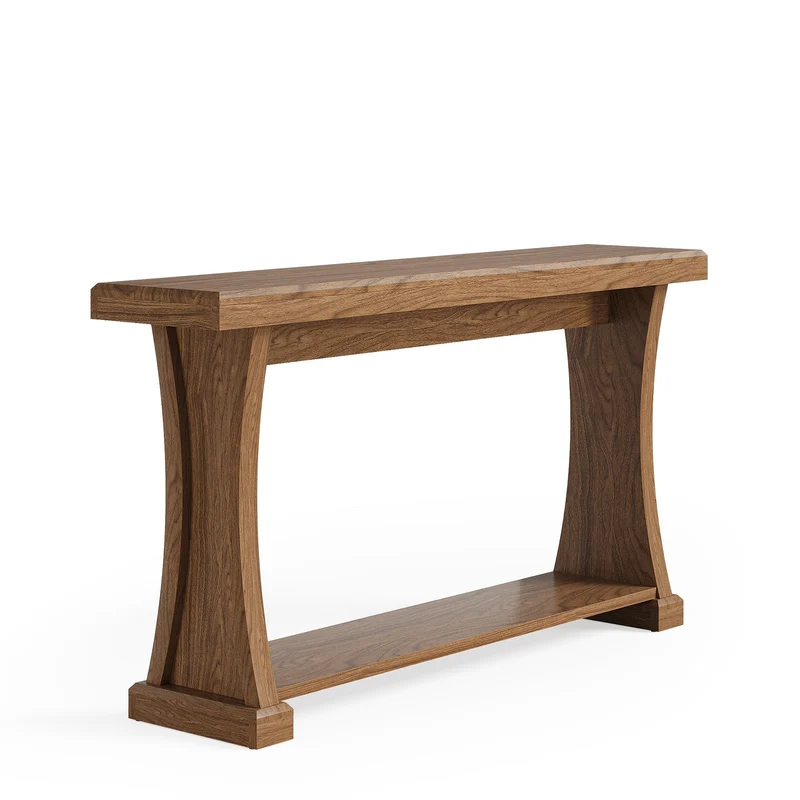 Tribesigns Console de 160 cm de long avec 2 étagères idéale pour un couloir étroit ou comme table d'appoint, aspect bois