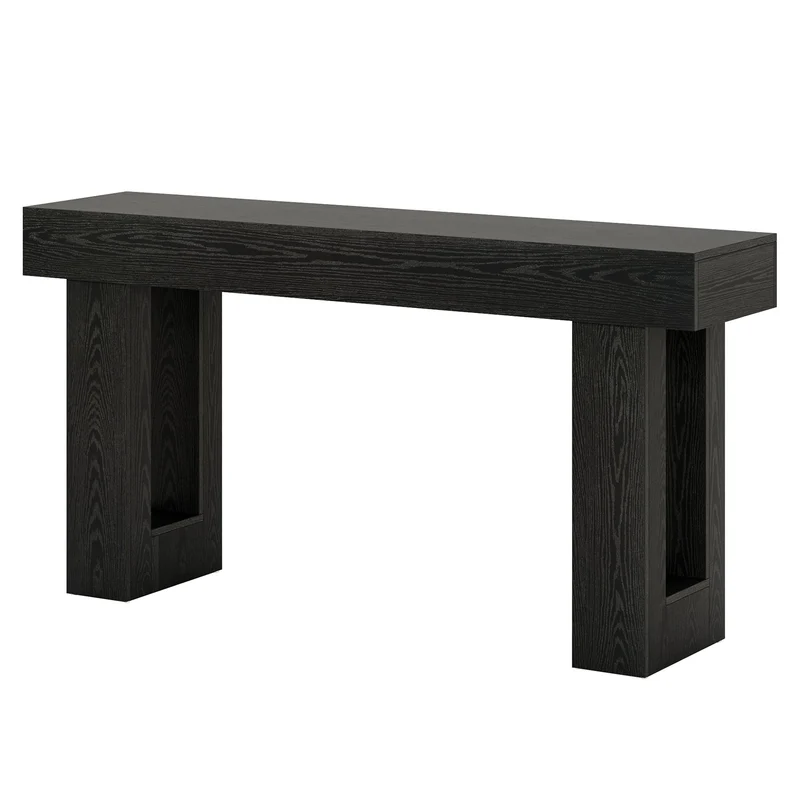 Tribesigns Console rectangulaire en bois de 160 cm de diamètre à placer derrière un canapé