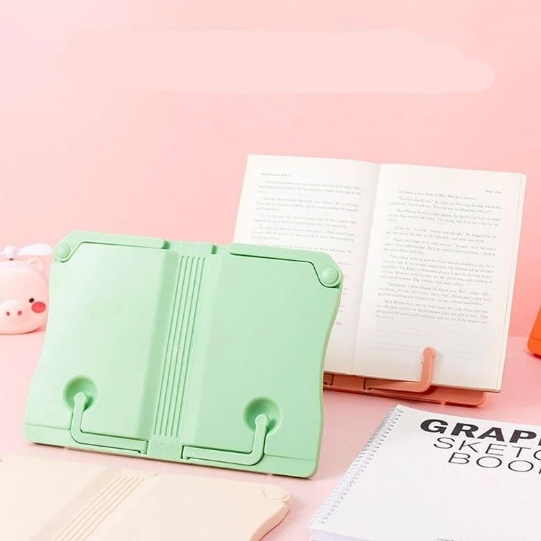 Repose livre en plastique corail