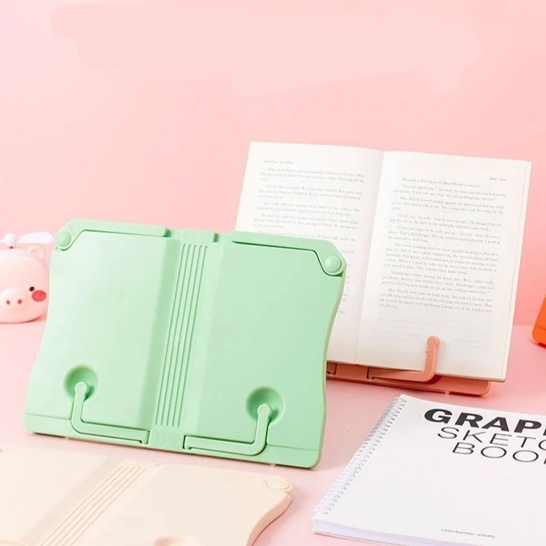 Repose livre en plastique orange