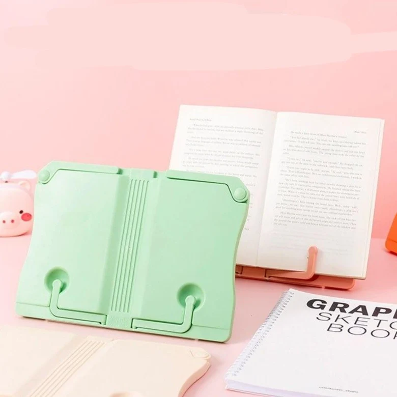 Repose livre en plastique vert