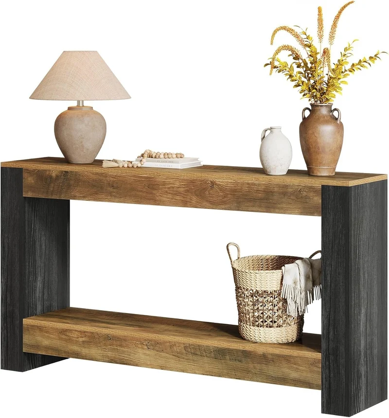 Tribesigns Table Console de 160 cm de Long pour entrée, Table d’Entrée en Bois Rustique pour Salon