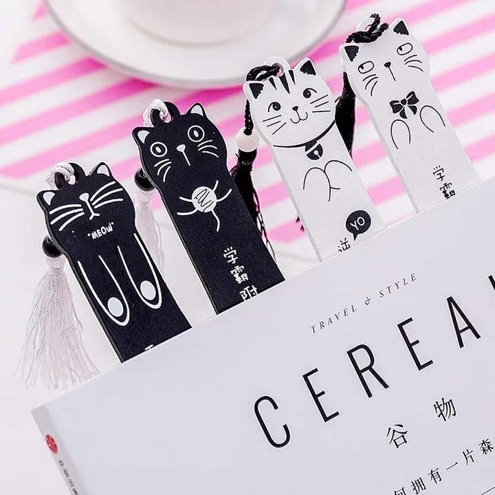 Marque page chat noir