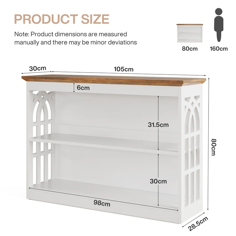 Tribesigns Console moderne pour l'entrée 105 cm blanche à placer derrière un canapé