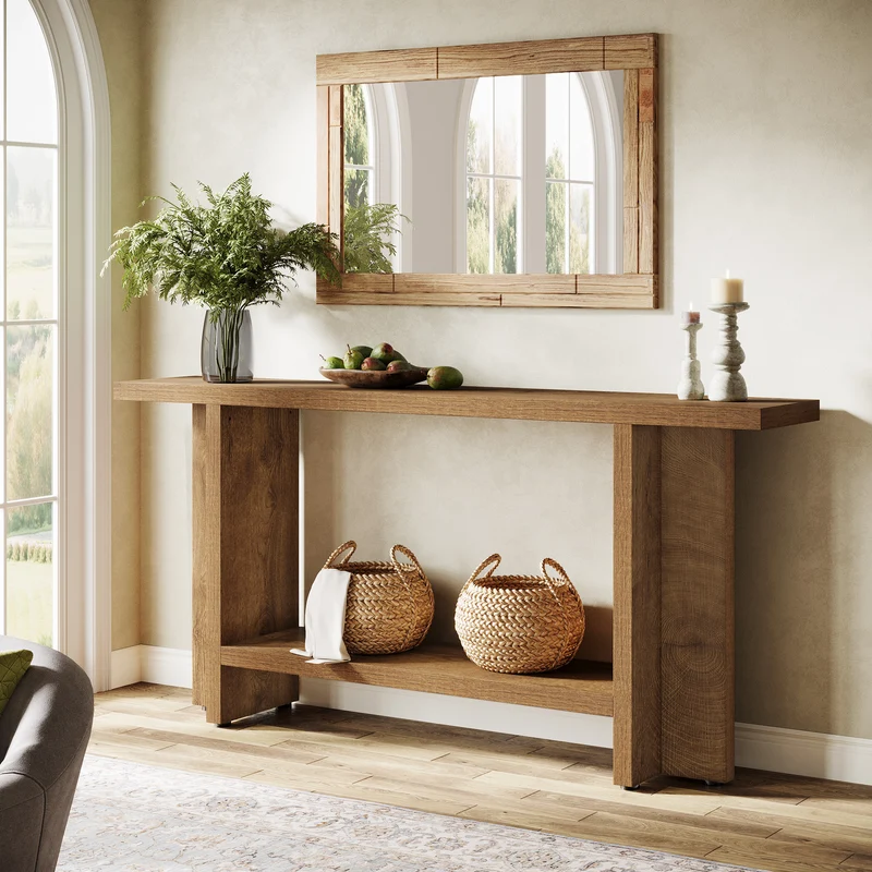 Tribesigns Table console 150 cm, Table de canapé de ferme Table d'entrée