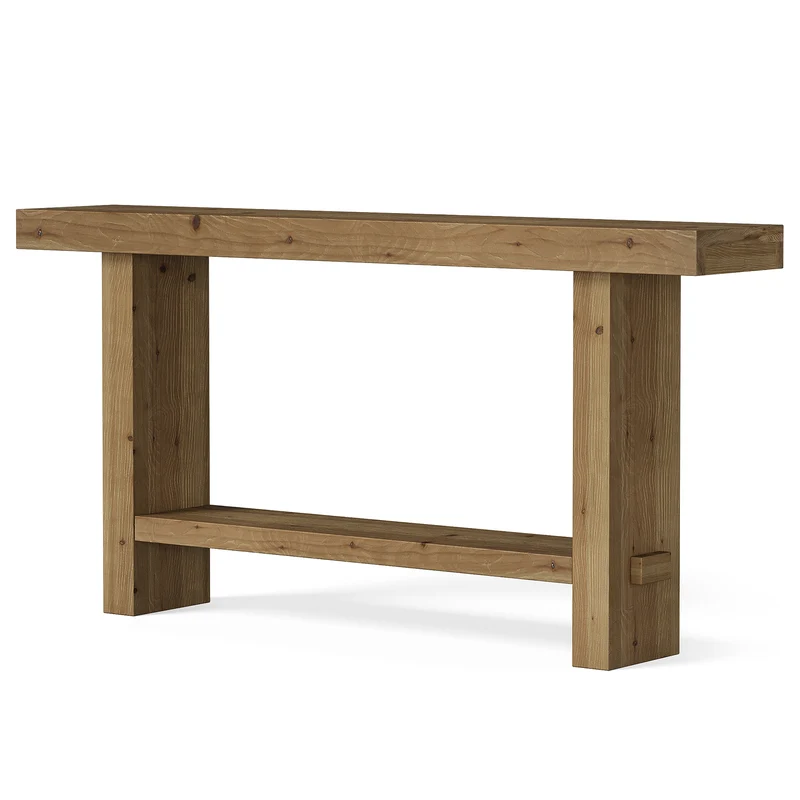 Tribesigns Table console extra longue avec plateau élargi et double base stable pour salon