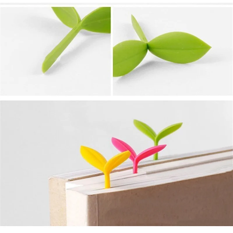 Marque page feuille rose