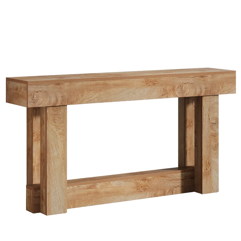 Tribesigns Table console en bois de 160 cm, Table d'entrée de ferme à 2 niveaux