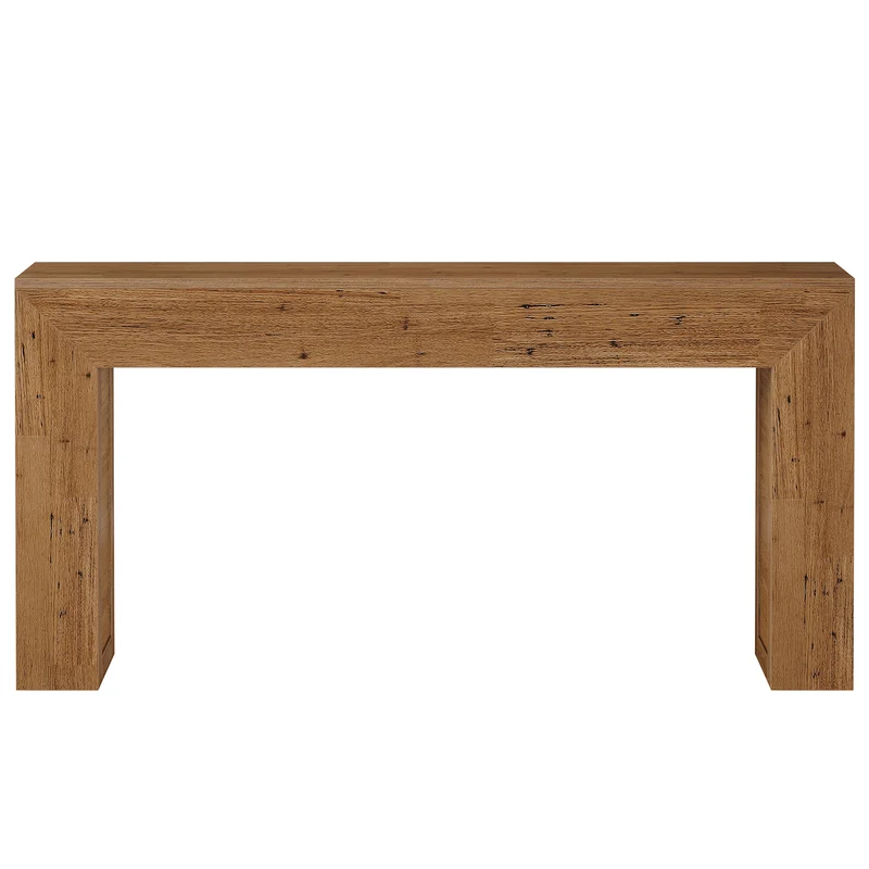 Tribesigns Table console étroite 160 cm, Table de couloir en bois derrière le canapé