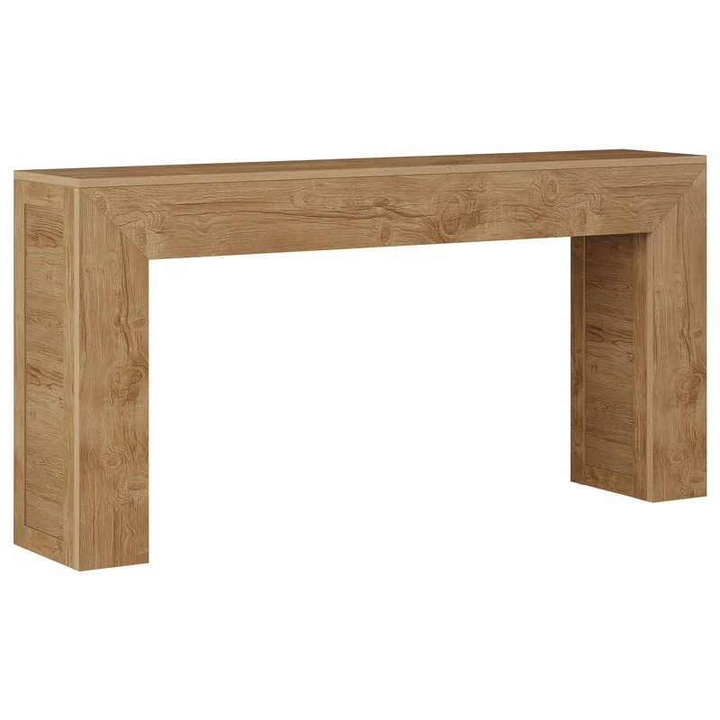 Tribesigns Table console étroite 160 cm, Table de couloir en bois derrière le canapé