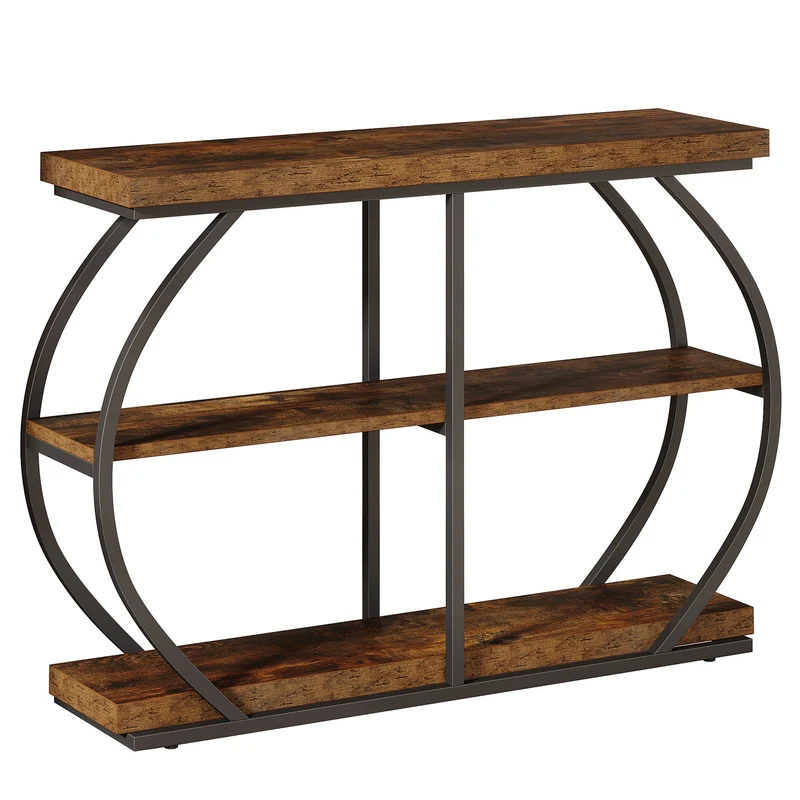 Tribesigns Console de 105 cm, Table d'entrée à 3 niveaux avec cadre en arche