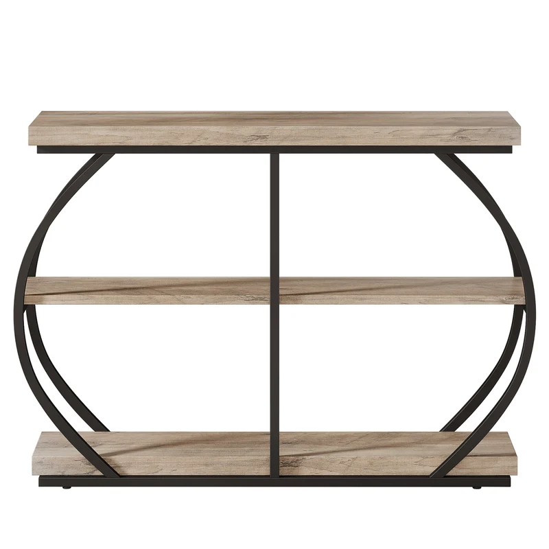 Tribesigns Console de 105 cm, Table d'entrée à 3 niveaux avec cadre en arche