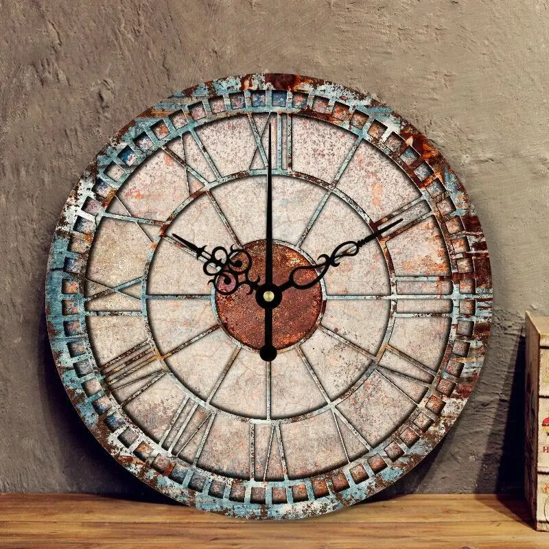 Horloge Industrielle Rouille