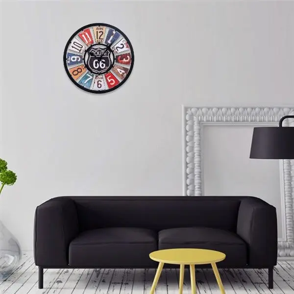 Horloge Industrielle Route 66