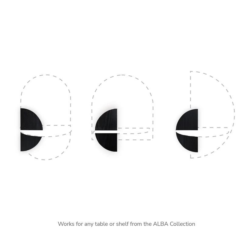 Alba Nightstand or Shelf Front Panel Add On · Black