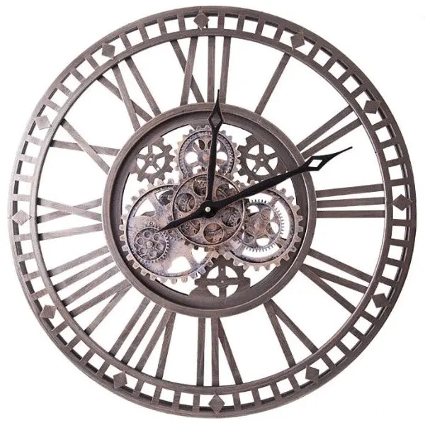 Horloge Murale Industrielle En Fer Forgé