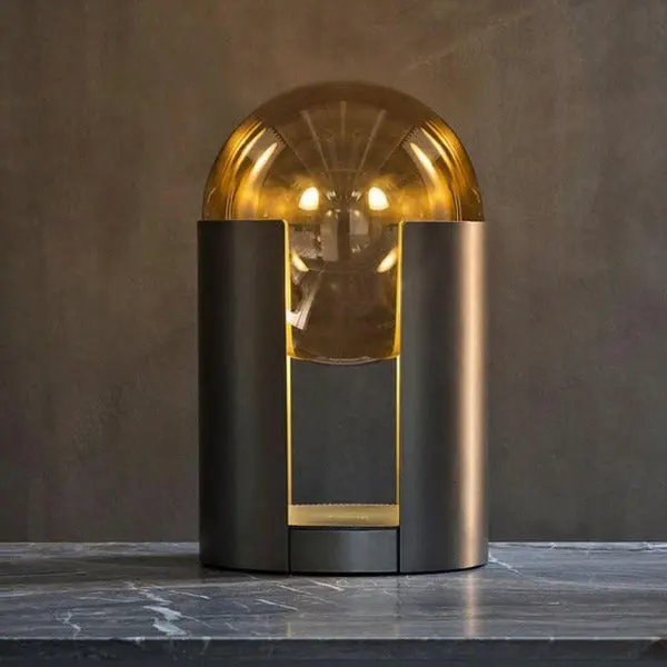Lampe à Poser Industrielle En Verre