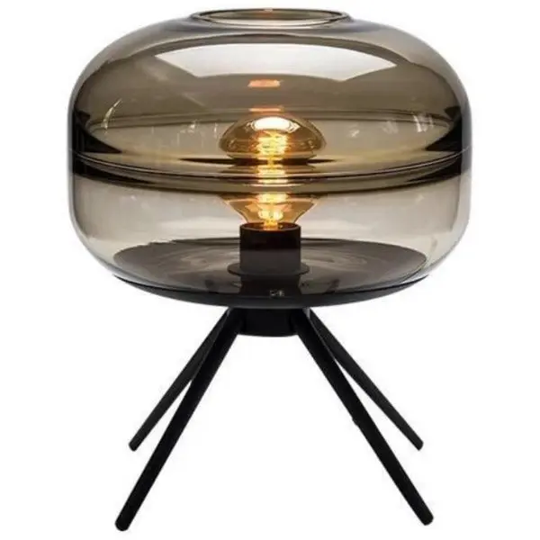 Lampe à Poser Industrielle En Verre Transparent