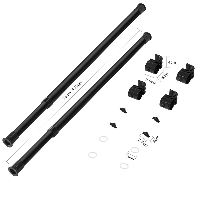 sebuyfr.comG109-P02 Set de 2 Barre Télescopique pour Portemanteau Lot de 2 Tige Tringle à Vêtement Barre