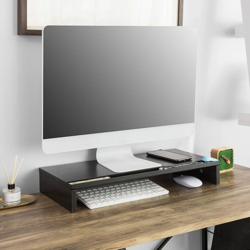 SoBuy BBF05-N Support de Moniteur Écran Ergonomique Réhausseur d'Écran Design