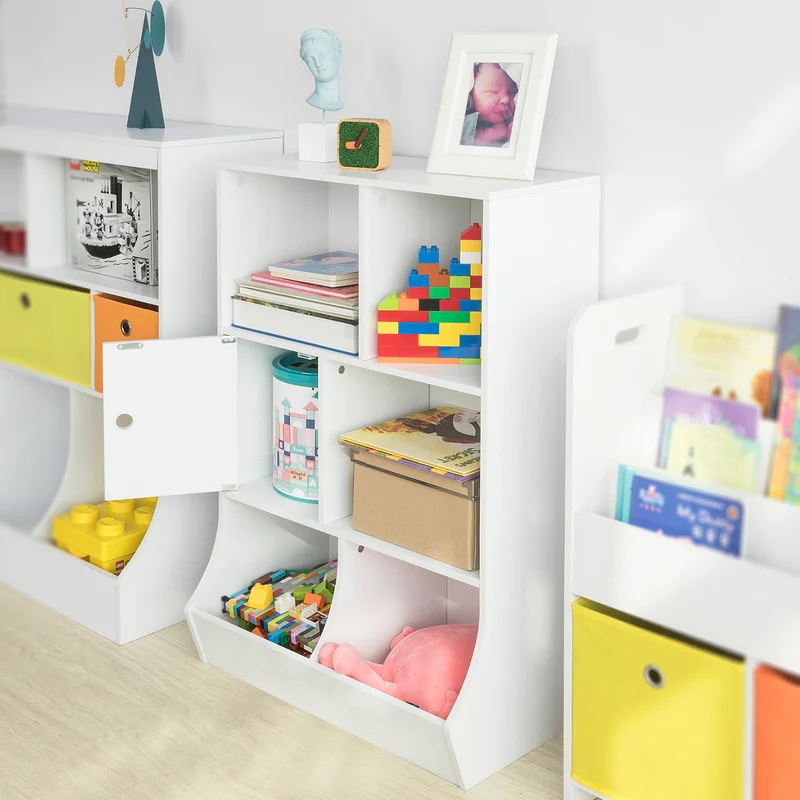 SoBuy KMB25-W Bibliothèque Meuble de Rangement pour Livres et Jouets Étagère de Rangement