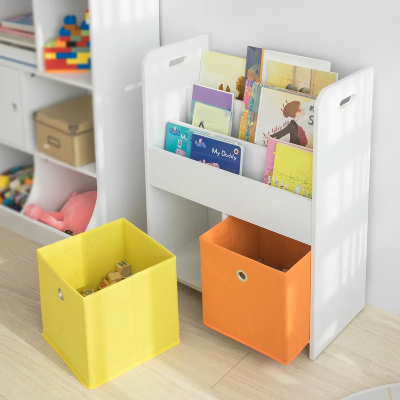 SoBuy KMB27-W Bibliothèque Meuble de Rangement pour Livres et Jouets Étagère de Rangement