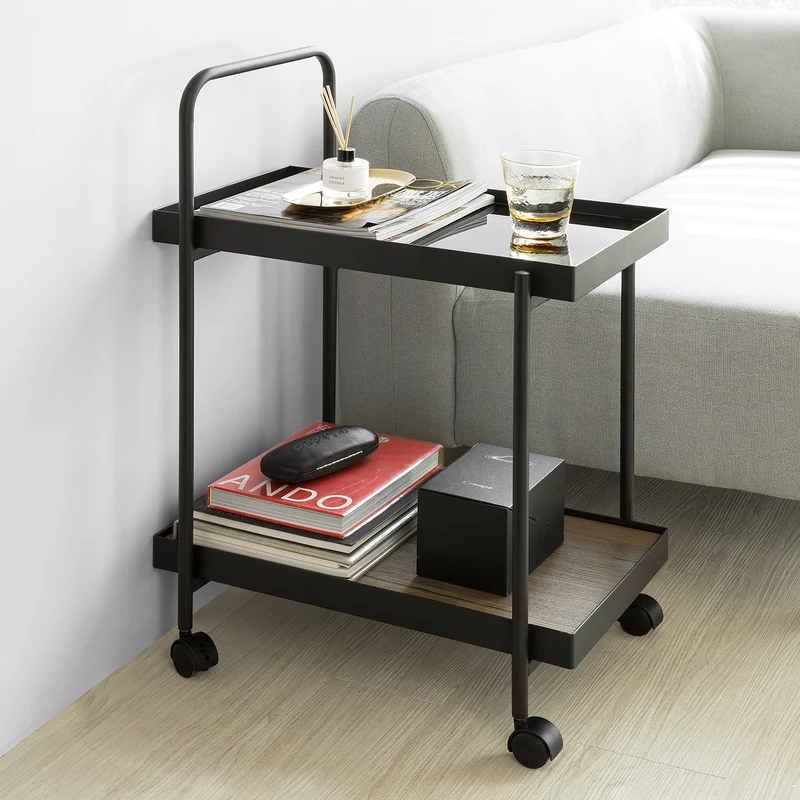 SoBuy FKW91-SCH Chariot de Service Desserte à roulettes Chariot Commode Roulant