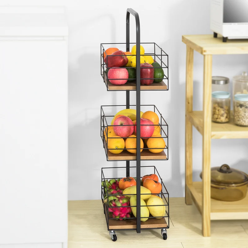 SoBuy NSR06-N Chariot de Stockage Etagère de Rangement Cuisine Tour de Rangement