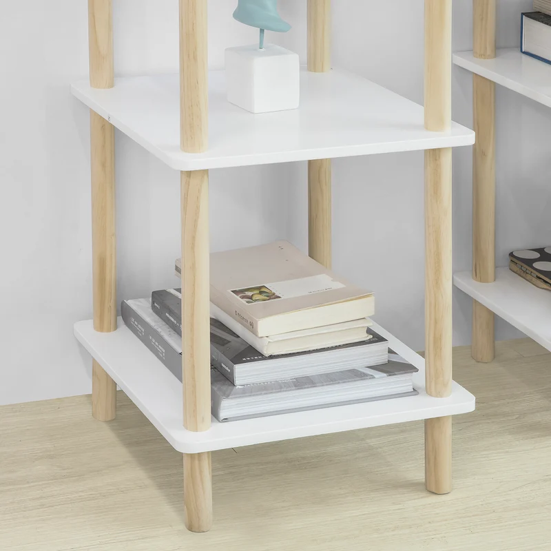SoBuy STR03-K-WN Étagère de rangement Bibliothèque Étagère avec 4 tablettes Étagère de cuisine