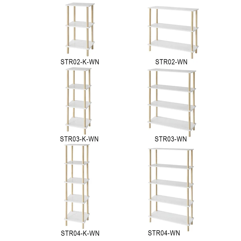 SoBuy STR03-K-WN Étagère de rangement Bibliothèque Étagère avec 4 tablettes Étagère de cuisine