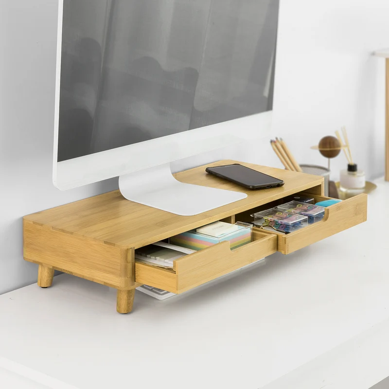 SoBuy BBF06-N Support de Moniteur Écran Ergonomique Support pour Écran d'ordinateur