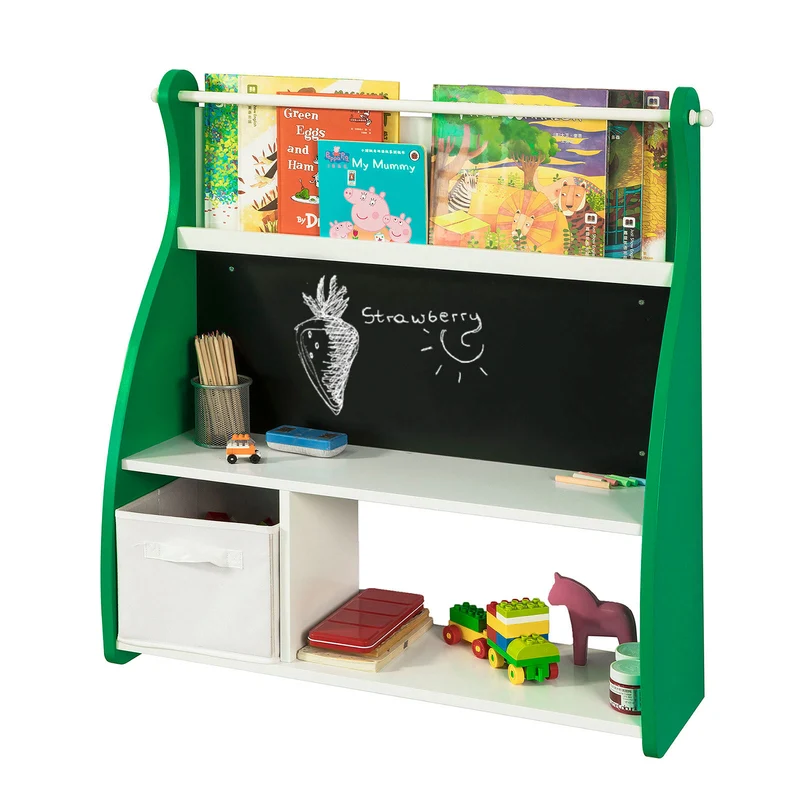 SoBuy KMB09-GR Étagère à Livres Enfants Bibliothèque Étagère Murale