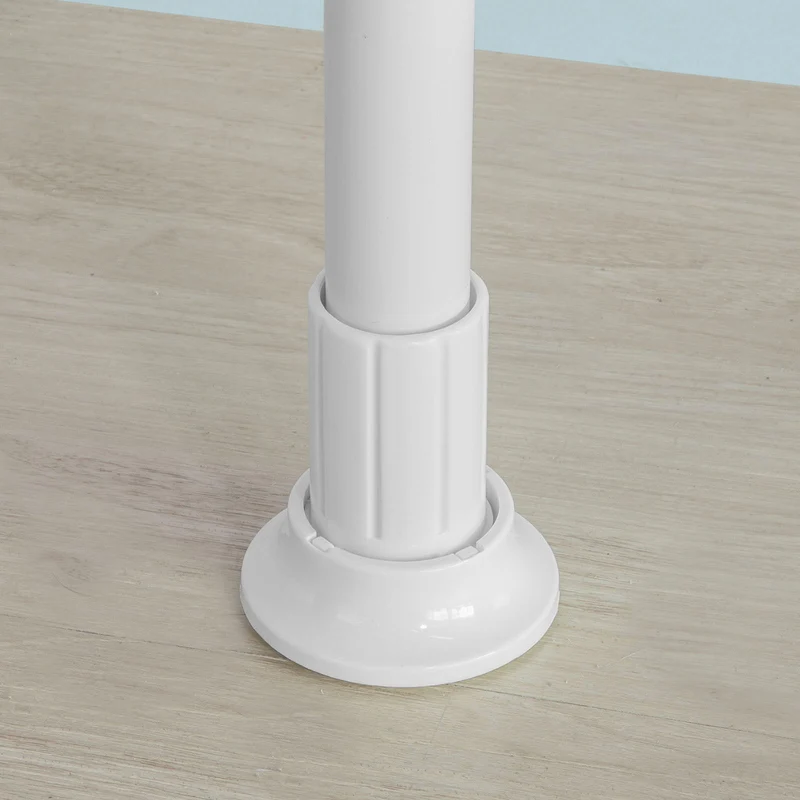 SoBuy KLS02-W Garde-Robe Penderie Télescopique 2 Barres Portant de Vêtement
