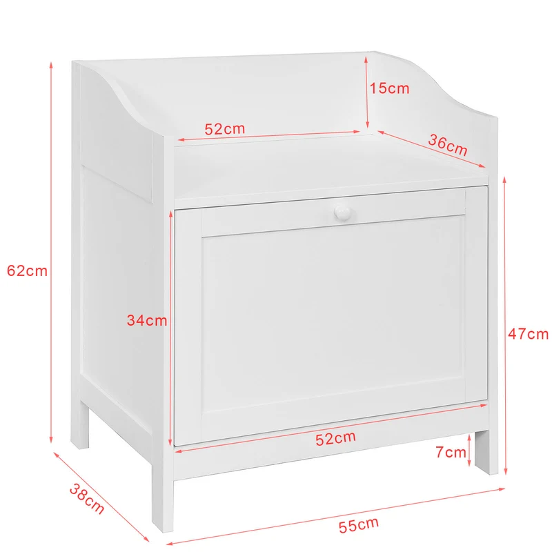 SoBuy FSR51-W Meuble à chaussures Banc de Rangement Meuble d'Entrée Commode à Chaussures