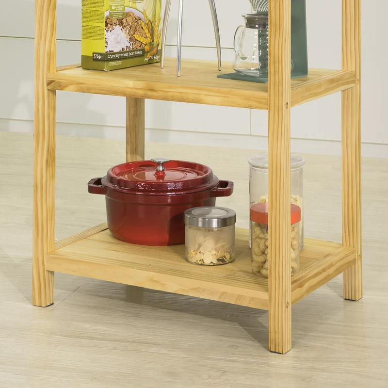 SoBuy FSB22-N Table Console en Bois Bout de Canapé Table d'Appoint avec 2 Étagères de Rangement