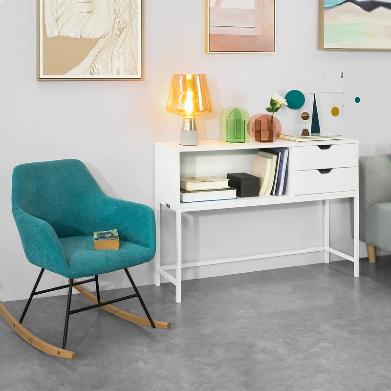 SoBuy FSB20-W able Console Table d'appoint Table d'Entrée Bureau Informatique pour Ordinateur