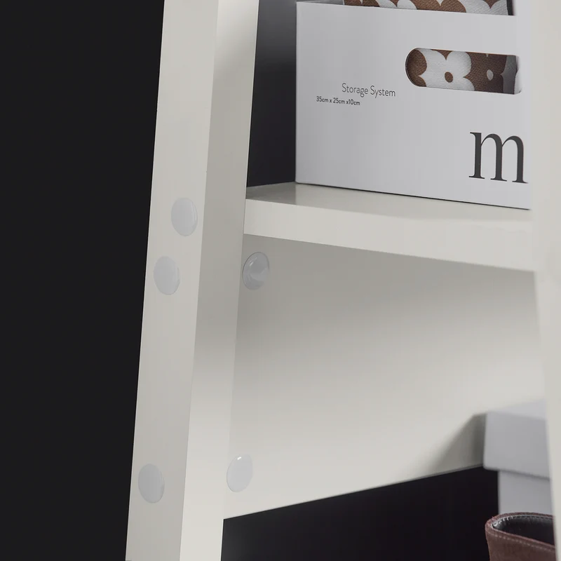 sebuyfr.comG59-W Porte-Vêtement en Bois Penderie à Vêtement Porte-Manteau avec Deux Étagères