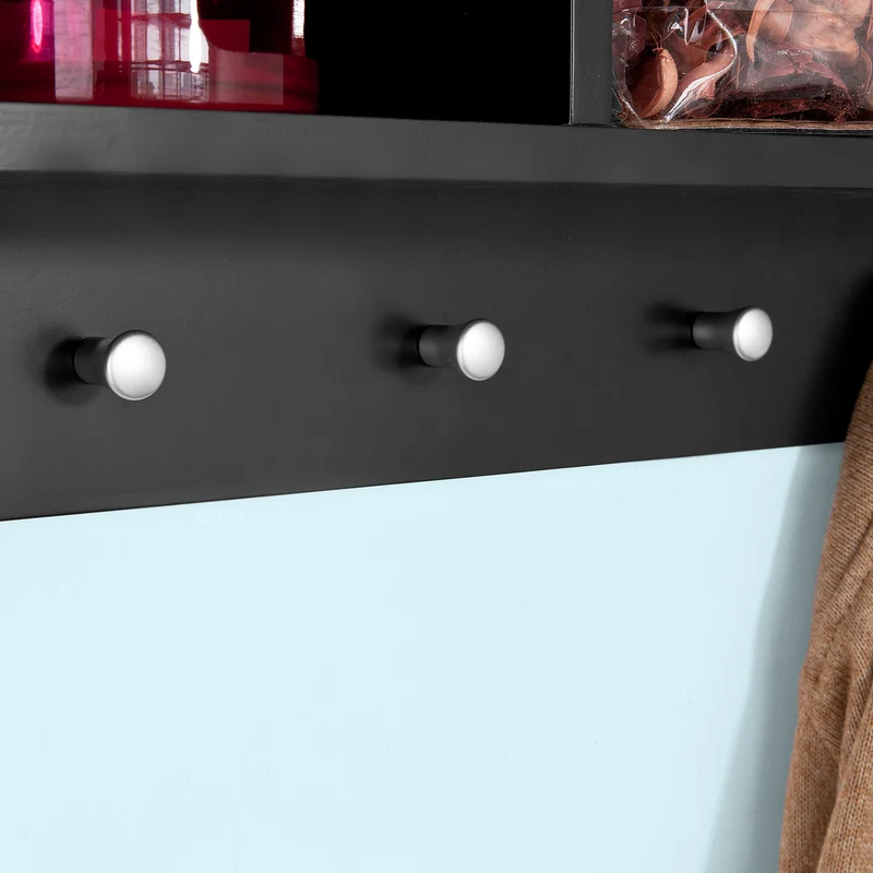 SoBuy FRG48-L-SCH Portemanteau Étagère murale Porte-manteau salle de bain