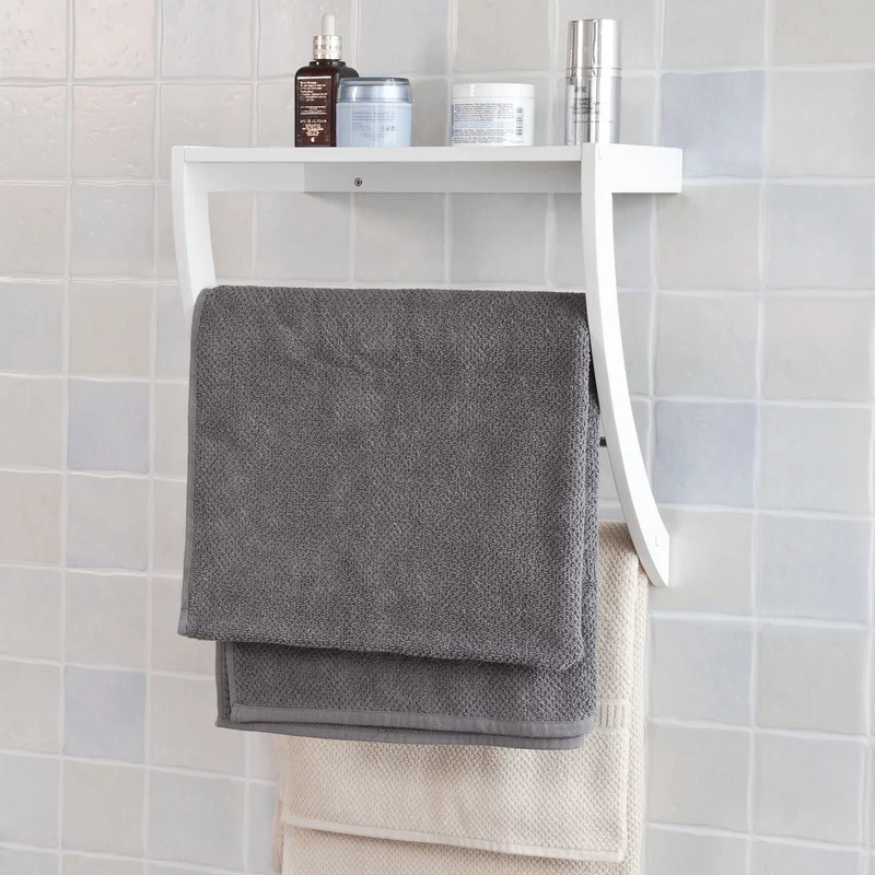sebuyfr.comG47-W Porte-Serviettes Mural avec 1 Tablette et 3 Barres