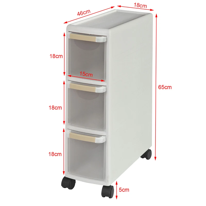 sebuyfr.comG41-K-W Chariot de stockage,Étagère Armoire de cuisine salle de bain
