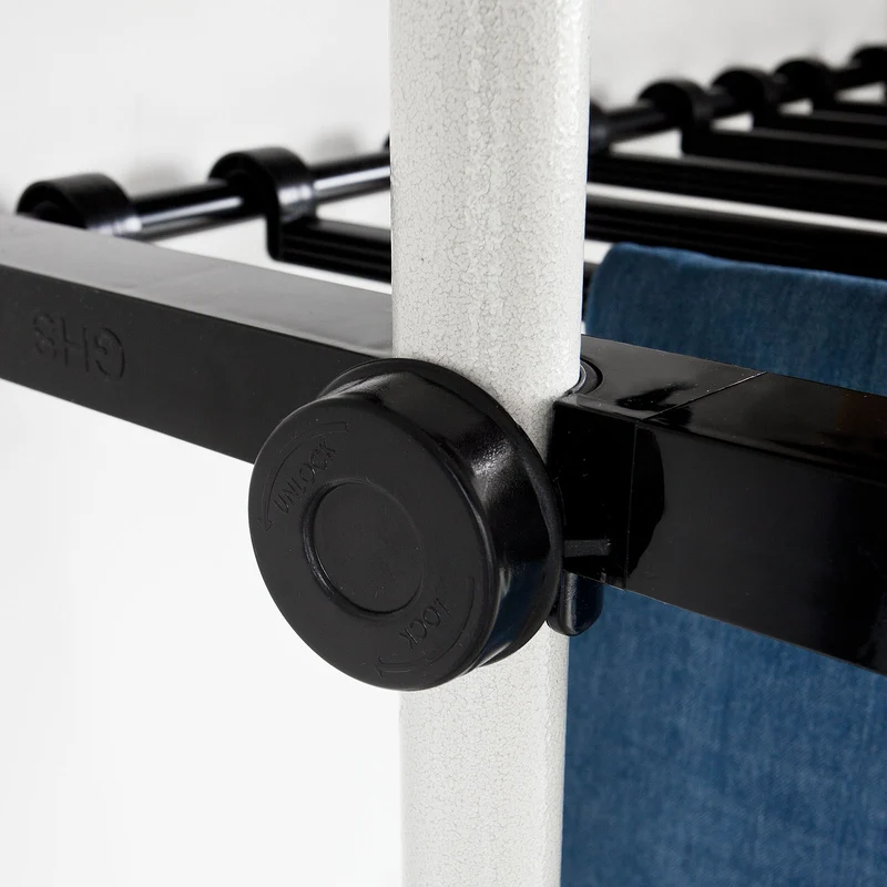 sebuyfr.comG35 Télescopique Portant de vêtement Etagère de Rangement, penderie