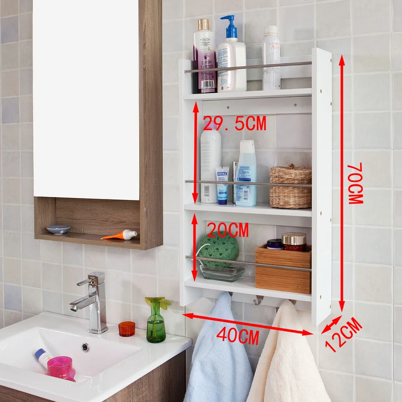 sebuyfr.comG33-W Étagère pour épices (3 niveaux, 2 crochets en métal