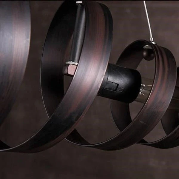 Grande Suspension Industrielle Noire