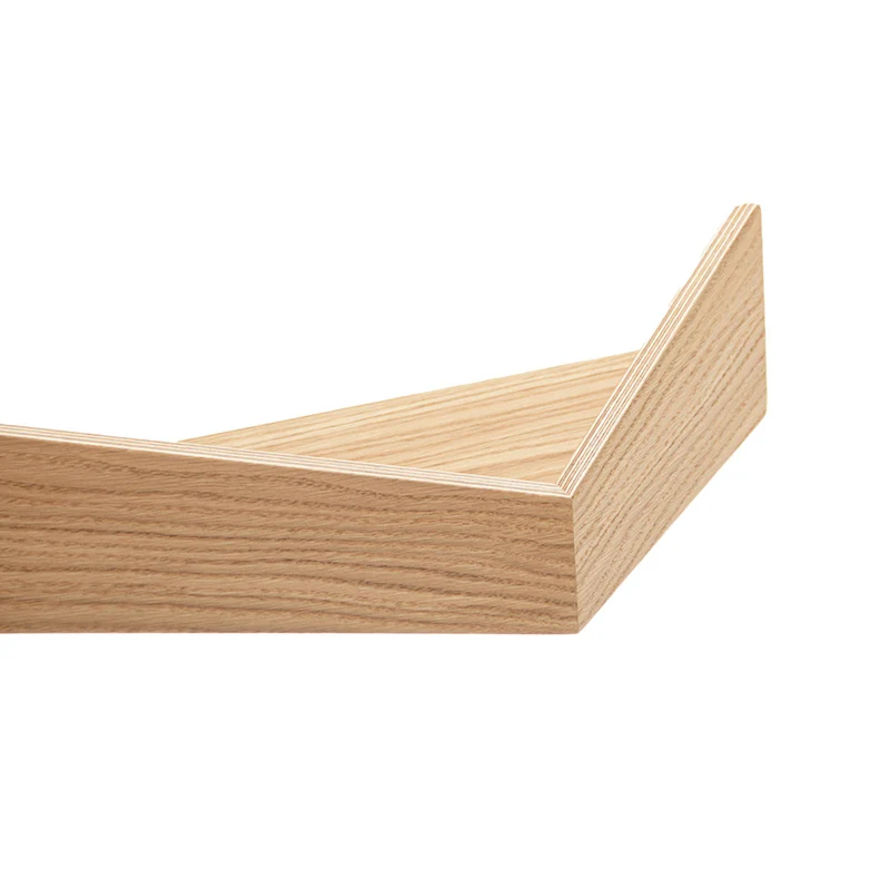 Pelican S Wall Shelf and two Cielo Wall Hooks · Oak