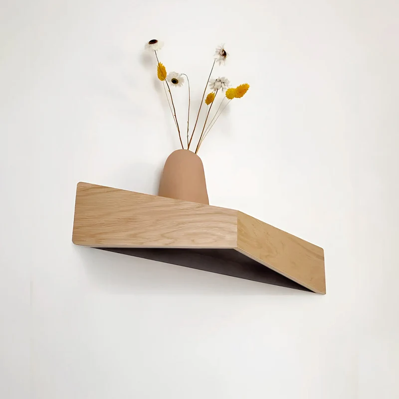 Pelican Wall Shelf · Large White-Pigmented Oak
