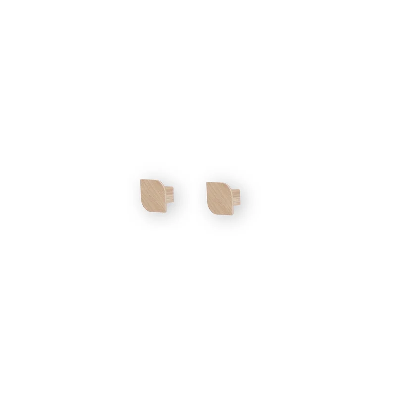 Cielo Set of Two Wall Hook · Small White pigmented oak