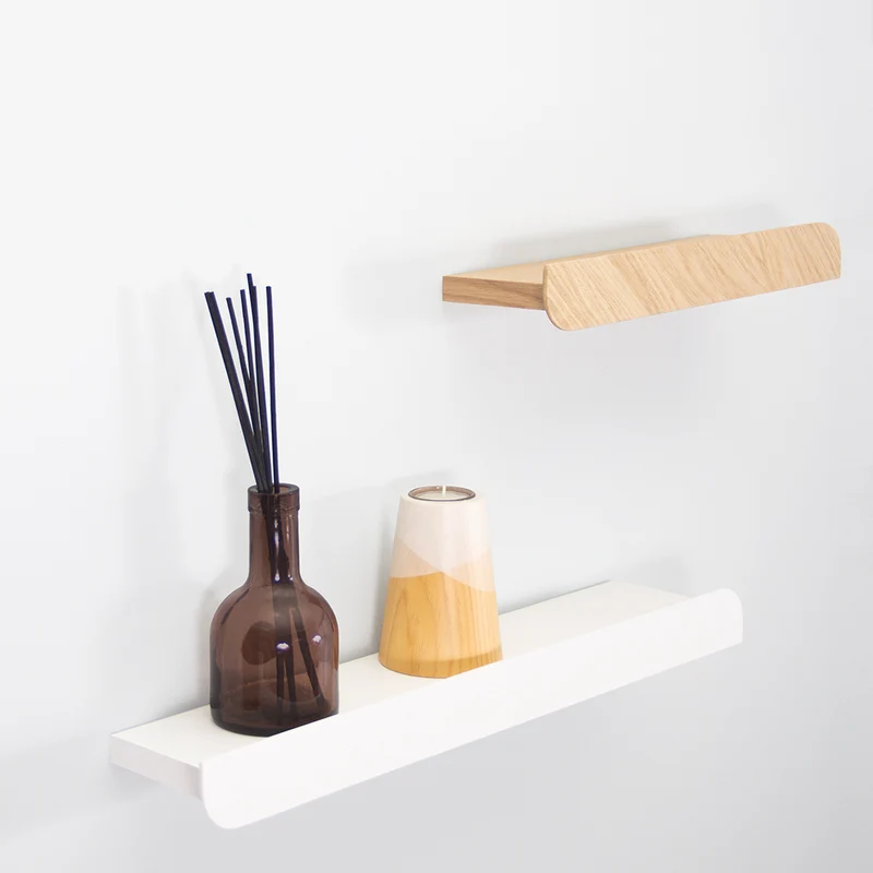 Cielo Wall Shelf · Large White-Pigmented Oak