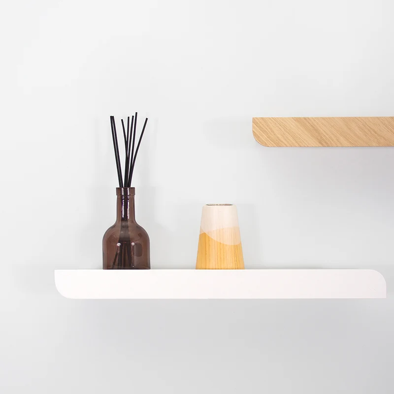 Cielo Wall Shelf · Large White-Pigmented Oak