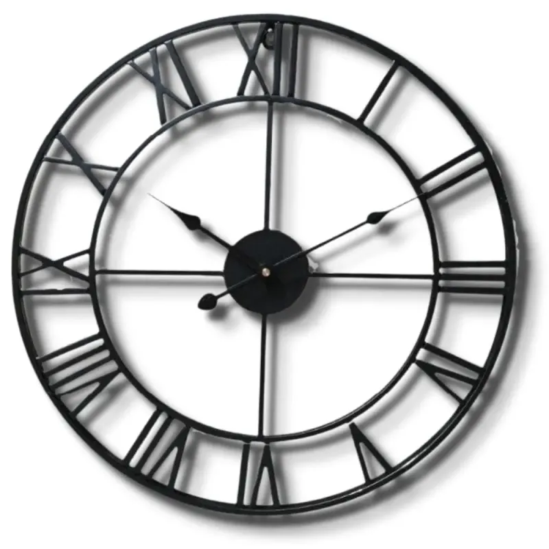 Horloge Industrielle Black
