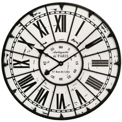 Horloge Industrielle Blanche
